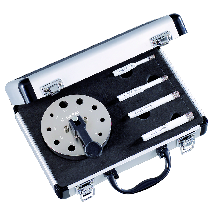 DIAMOND DRILL KIT for dry use on cordless drill machines Carat